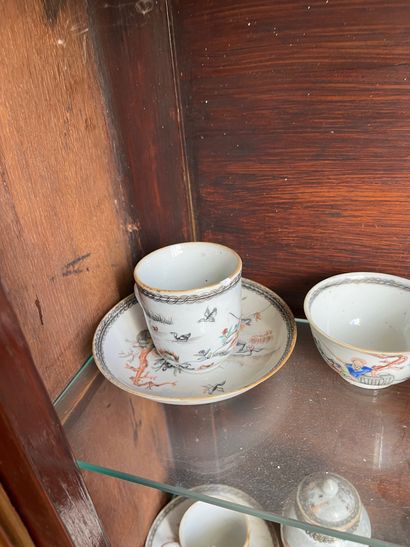 CHINE, XVIIIème, bel ensemble de pièces diverses...