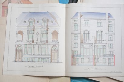Deux fardes comprenant de nombreux plans...