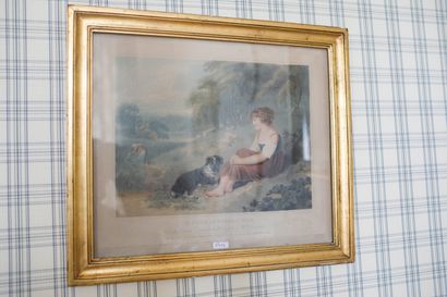 Deux paires de lithographies, XIXème, 