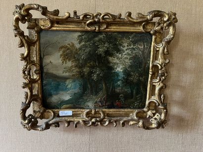 Ecole flamande, XVIIème, paire de petits...