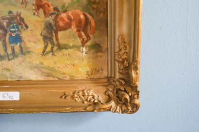 KARL REILLE Baron (1886-1974), paire de tableaux...