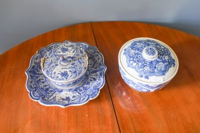 PAYS-BAS, DELFT, beurrier en faïence, décor...