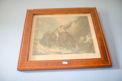 Paire d'estampes équestres 