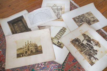 Ensemble d'estampes et de photos anciennes...