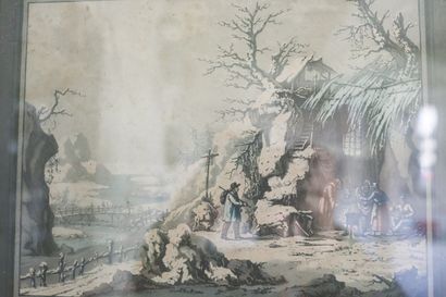 Estampe rehaussée 