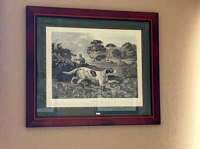 Paire d'estampes représentant le chasseur...