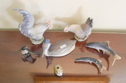 Ensemble de figurines animales en porcelaine...
