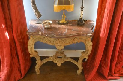 Console en bois patiné, XVIIIème, Louis XV,...