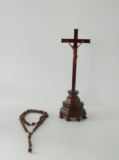 Crucifix de style Baroque, XIXe, sujet en...