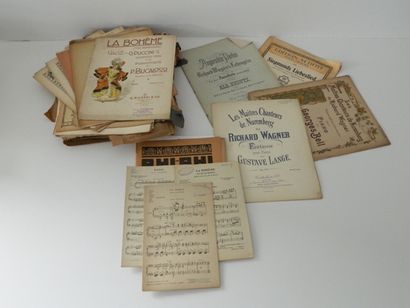 Lot de partitions anciennes.