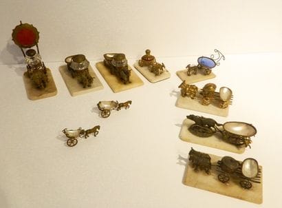 Collection de dix attelages miniatures, fin...