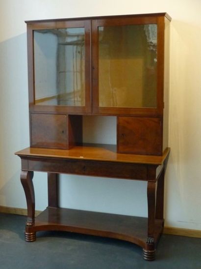 Console-vitrine d'époque Charles X ouvrant...
