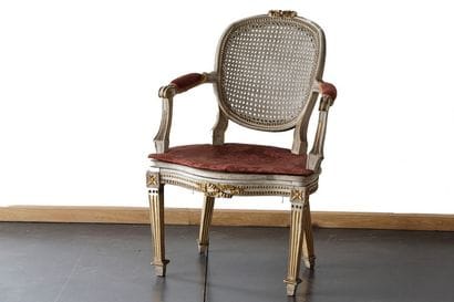 Fauteuil en cabriolet d'époque Louis XVI,...