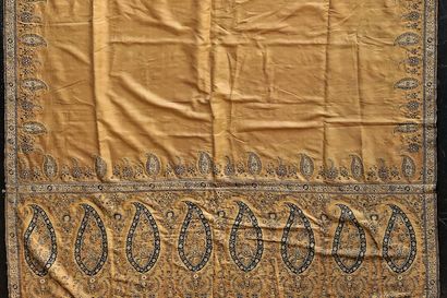 Nappe à motifs Cachemire, travail ancien,...