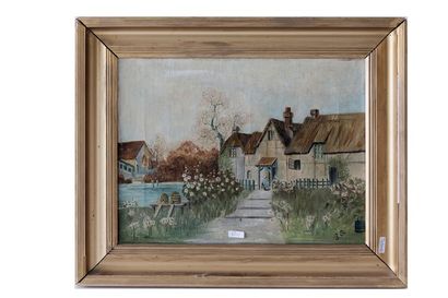 Ecole Belge
Deux huiles sur toile et une...
