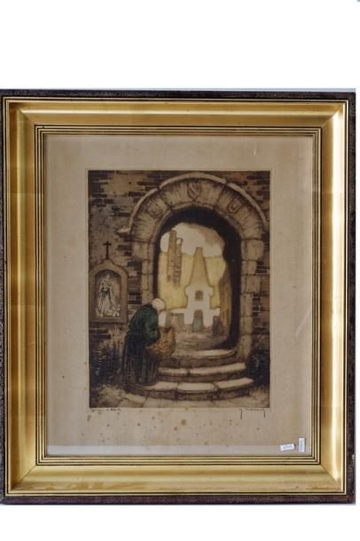 Ecole Belge
Deux huiles sur toile et une...