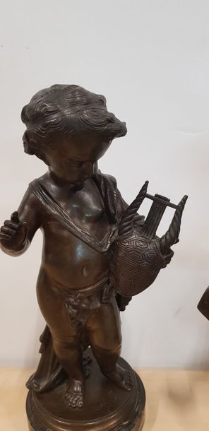 D'après CLODION 

Deux putti formant pendants :...