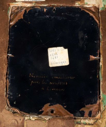 Plaque d’émail du XVIIème siècle

peinte...