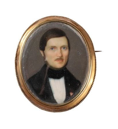 Miniature ovale sur nacre.

Portrait d’homme...