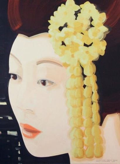 Roos CAMPMAN
Geisha avec fleur jaune Tempera...