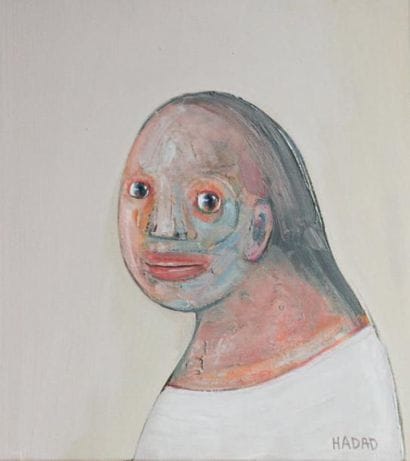 Abraham HADAD
Femme sur fond blanc I Huile...