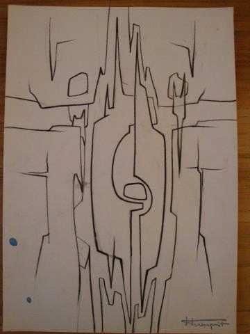 Roger DESSERPRIT
Composition abstraite, crayon...