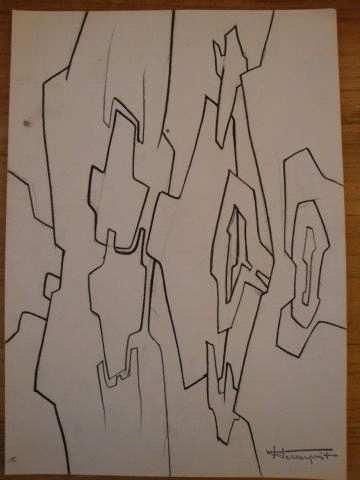 Roger DESSERPRIT
Composition abstraite, crayon...