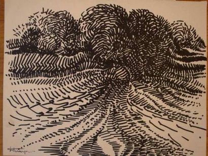 Roger DESSERPRIT
Paysage abstrait, encre...
