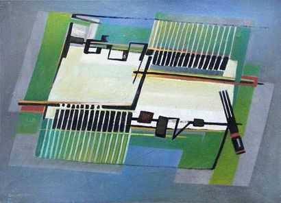 Roger DESSERPRIT
Composition, huile sur carton,...