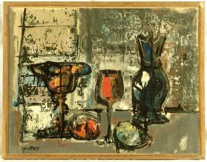 Robert HANES
Nature morte ancienne Marouflé...