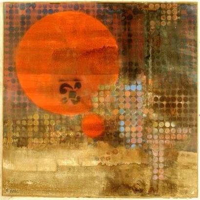 Robert HANES
Soleil Huile sur bois Signé...