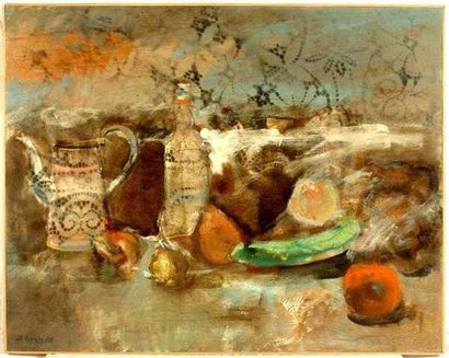Robert HANES
Nature morte aux fruits Huile...