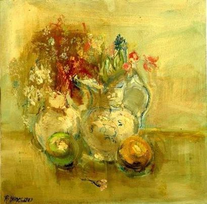 Robert HANES
Nature morte Huile sur bois...