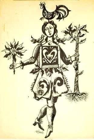 Robert HANES
Personnage allégorique Encre...