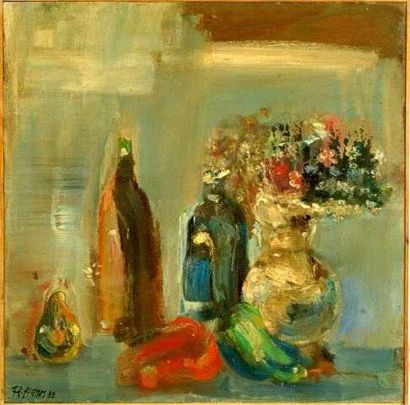 Robert HANES
Nature morte Huile sur bois...