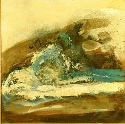 Robert HANES
Marine Huile sur bois. Signé...