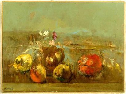 Robert HANES
Nature morte Huile sur bois...