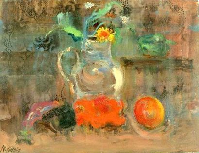 Robert HANES
Nature morte Huile sur bois...
