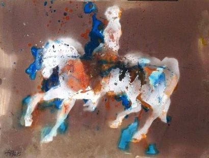 Robert HANES
Cavalier Encre sur papier Signé...