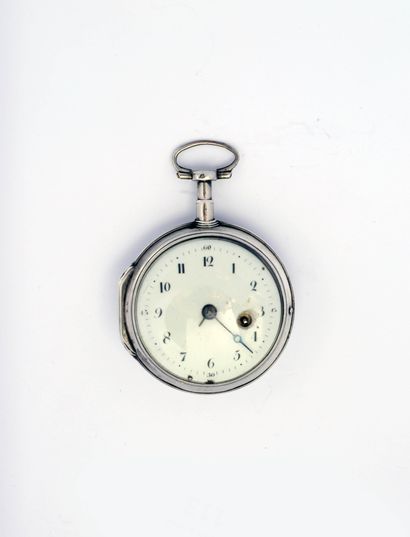 Silver verge watch signed (movement) 'Michel...