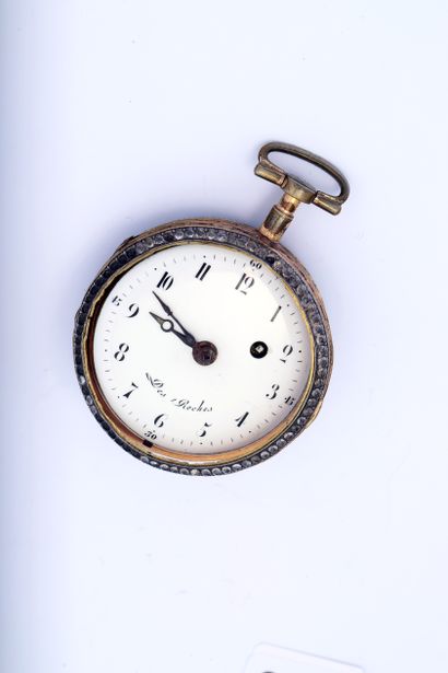 Verge watch with enameled case signed (dial...