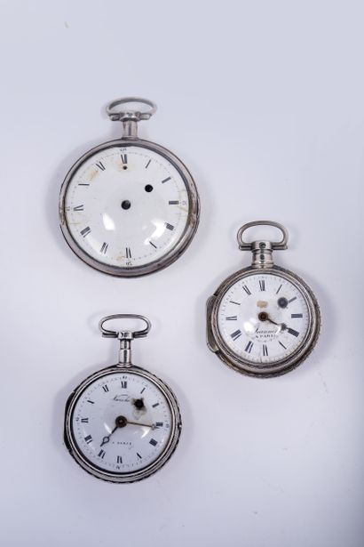 Three silver watches to be restored, one...
