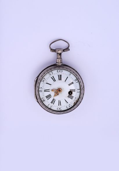 Silver verge watch signed (movement) 'T Lefebure...