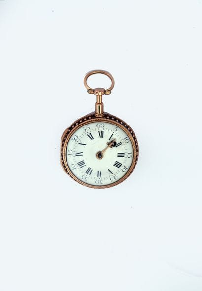 Three-color gold verge watch, circa 1770.

White...