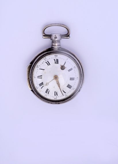 Silver verge watch signed (movement) 'Schneider...