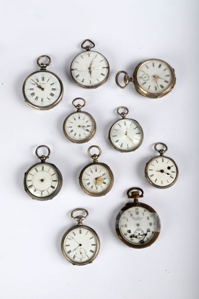 Ten watches including one with anchor, seven...