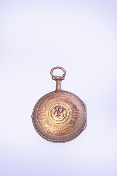 Watch case in three colors of gold (pb. 47gr),...