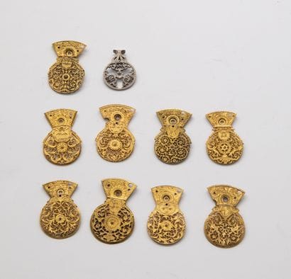 Ten cocks of English watches of which one...