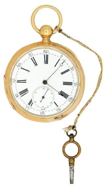 Montre à ancre en or signée 'Dent London',...