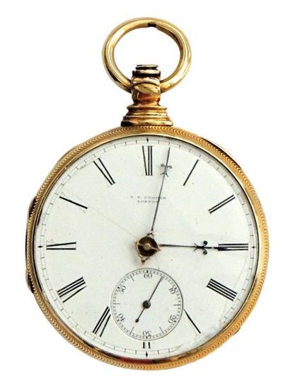 Montre à ancre en or signée 'T. F. Cooper...